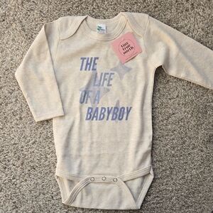 Little Wonders Cream Baby Boy Bodysuit
